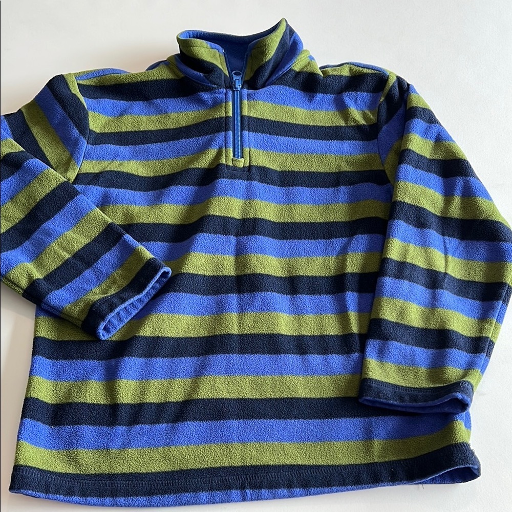 Hanna Andersson‎ - 8, green/blue 1/2 zip fleece
